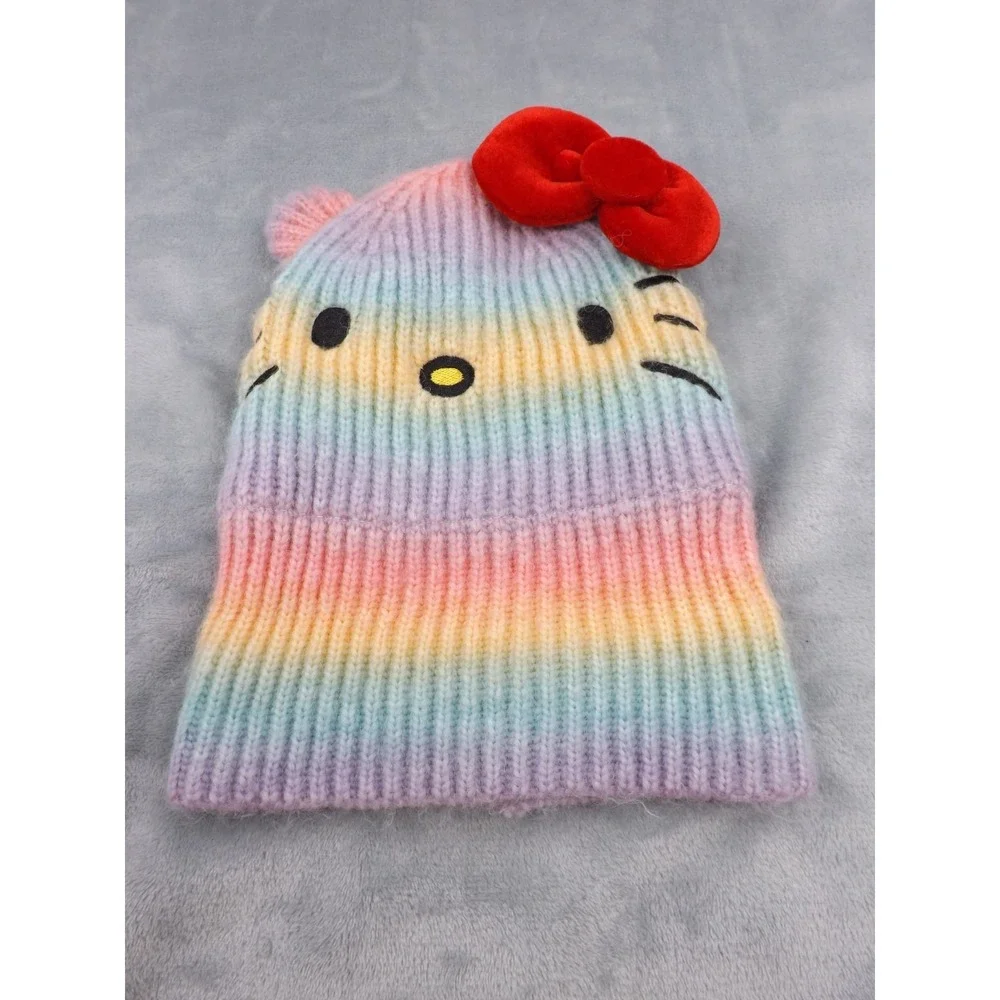 Hello Kitty Beanie/Hat‎ by Sanrio One Size Pastel/Multi Color Fleece Lined